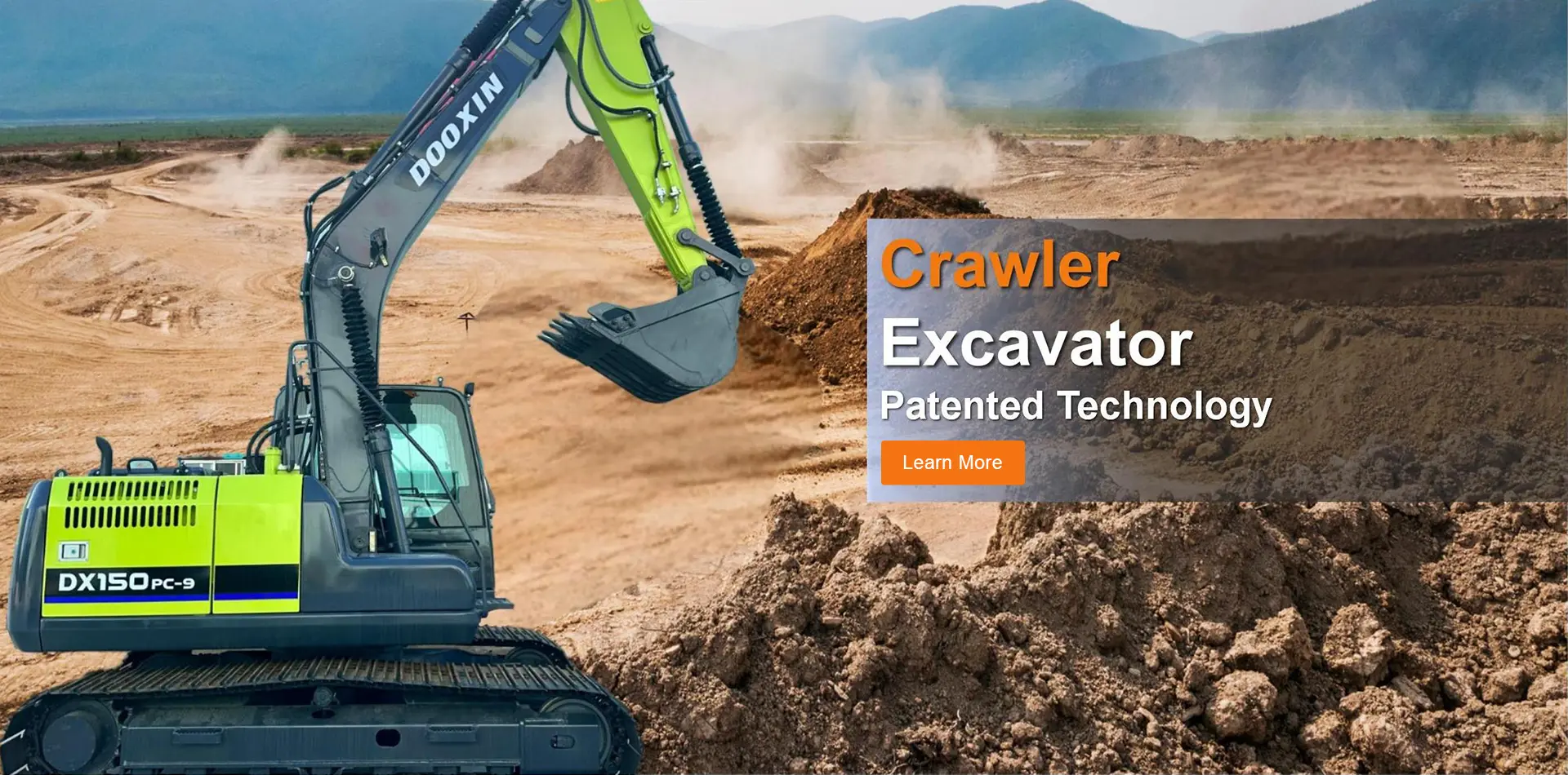 Excavatrice de chenilles