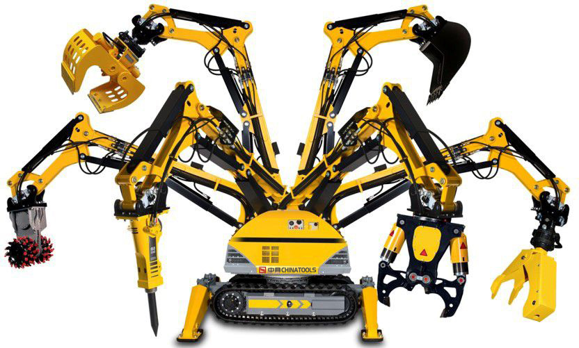 Une machine avec des mille faces - accessoires pour les excavateurs de chenilles