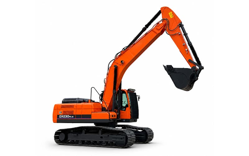 Pelle sur chenilles DX230PC-9 de 21,6 tonnes : spécifications robustes pour des travaux de haute performance