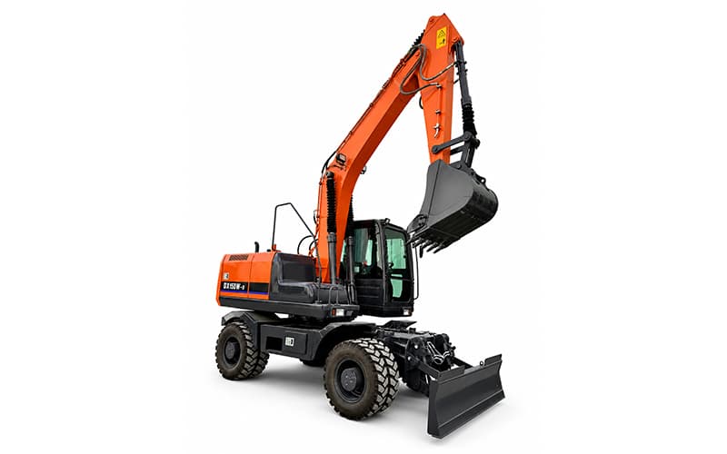 Pelle sur pneus EW150-D de 13,52 tonnes